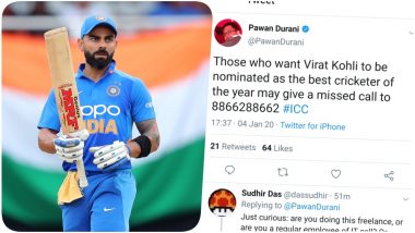 Want Virat Kohli to be Nominated as Cricketer of the Year? Call 'Support CAA' Number 8866288662, Beware of Fake Messages!