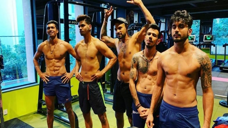 Yuzvendra Chahal, Shreyas Iyer, Shikhar Dhawan & Manish Pandey Flaunt Rock Hard Abs as They Hit the Gym Ahead of IND vs AUS, 2nd ODI 2020 (See Pic)