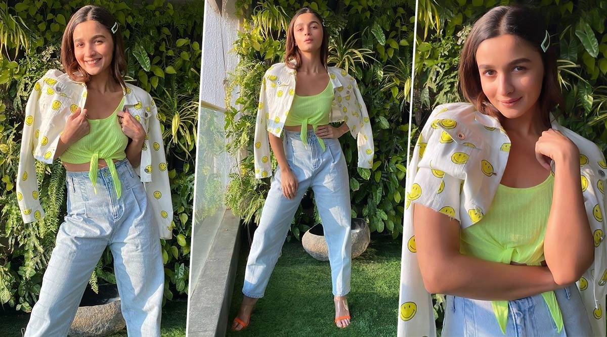 Alia Bhatt is Summer Chic in Denim , Neon and Smileys