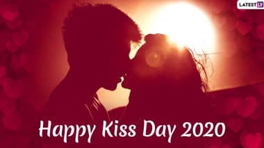 Happy Kiss Day 2020 Images and HD Wallpapers for Free Download Online: Wish on Seventh Day of Valentine Week With Hot GIF Greetings and WhatsApp Stickers