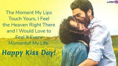 Happy Kiss Day 2020 Wishes and Messages: WhatsApp Stickers, GIF Images, Kiss Day Quotes, SMS and Greetings to Send to Your Valentine