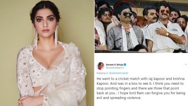 Sonam Kapoor Defends Dad Anil Kapoor’s Pic with Dawood Ibrahim, Says ‘He Went to See a Cricket Match with Raj Kapoor and Krishna Kapoor’ (Read Tweets)