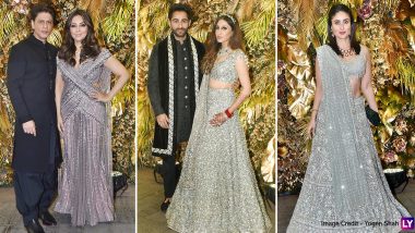 Armaan Jain-Anissa Malhotra Wedding Reception: Shah Rukh Khan, Gauri, Kiara Advani, Kareena Kapoor Grace The Function (View Pics and Videos)
