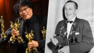 Parasite Director Bong Joon Ho Ties With Hollywood Legend Walt Disney for Winning Most Number of Oscars in One Night