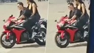 Sooryavanshi: Akshay Kumar and Katrina Kaif's Leaked Video from the Sets Shows Them Enjoying a Bike Ride But Without Helmets&nbsp;