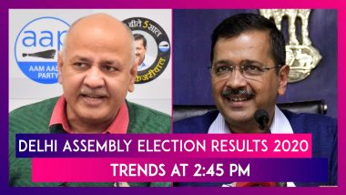 Delhi Assembly Election Results 2020 Trends At 2:45 PM: Arvind Kejriwal Celebrates With Wife, Manish Sisodia Wins