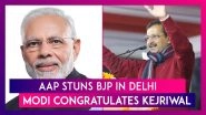 AAP Stuns BJP In Delhi, PM Narendra Modi, Nitish Kumar, Uddhav Thackeray & Others Congratulate Arvind Kejriwal