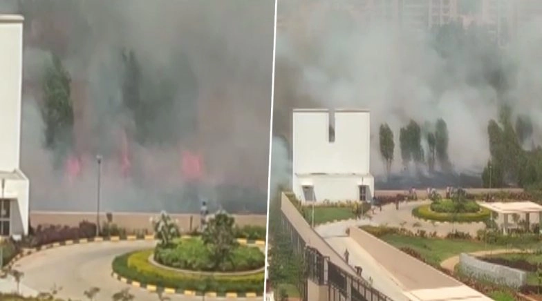 Karnataka: Fire Erupts Near Prestige Lakeview Habitat in Bengaluru; No Injuries Reported