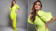 Malaika Arora Takes the Neon Trend to Another Level With Her Stunning Look in This Asymmetrical Gown (View Pics)