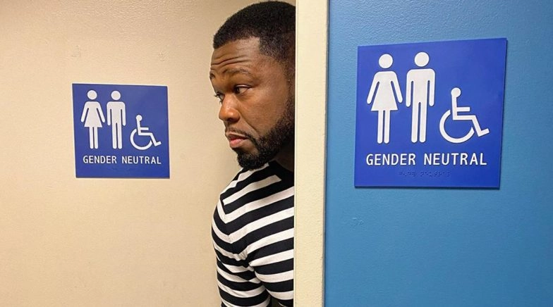 50 Cent Takes a Jibe at Gender-Neutral Bathroom, Shares a Pic Saying ‘Shit Is Changing’