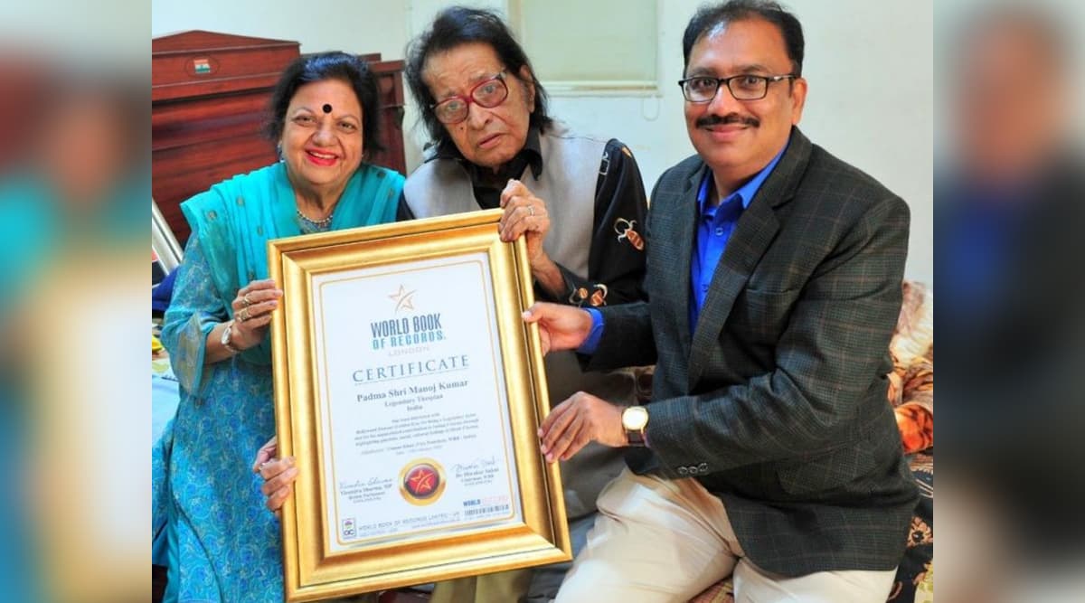 Padma Shri Manoj Kumar Receives WBR Golden Era of Bollywood Honour from London’s World Book of Records Padma Shri Manoj Kumar Receives WBR Golden Era of Bollywood Honour from London’s World Book of Records