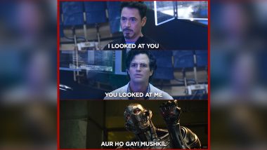 Marvel India Joins 'I Looked At You, You Looked At Me' Meme-Fest With an Avengers Twist and All We Can Say is Poor Jarvis! (See Pic)