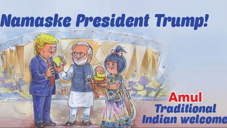 Amul Welcomes US President Donald Trump with Special 'Namaske President Trump' Cartoon
