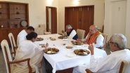 Amit Shah, Mamata Banerjee Share Lunch at Odisha CM Naveen Patnaik's Home; Nitish Kumar Also Join in
