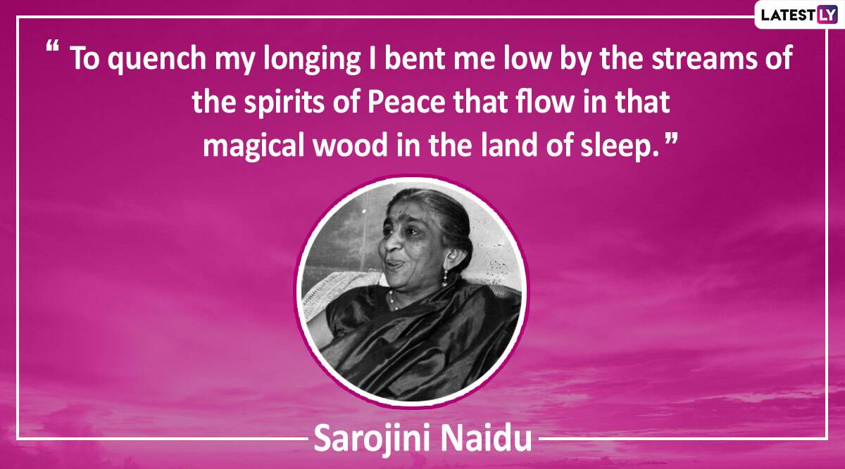 Sarojini Naidu's quote. (Photo Credit: File Image)