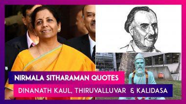 Nirmala Sitharaman Quotes Dinanath Kaul, Thiruvalluvar & Kalidasa During Union Budget Speech