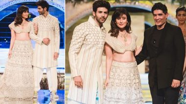 Kareena Kapoor Khan and Kartik Aaryan Set the Ramp on Fire at Manish Malhotra's Fashion Show, Kartik Calls It His 'Jab Veer Met Geet' Moment (See Pics)