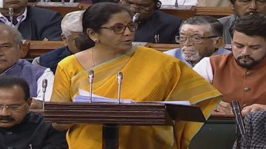 Union Budget 2020-21: Nirmala Sitharaman Estimates Nominal GDP Growth for FY 20-21 at 10%, Fiscal Deficit at 3.8%