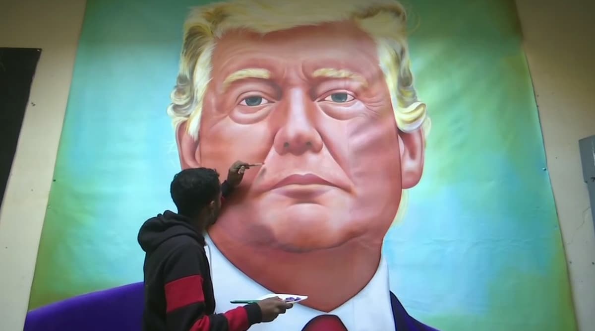 Jagjot Singh Rubal, Amritsar-Based Artist, Makes Lifelike Portrait of US President Donald Trump Ahead of His Visit to India; See Pics Jagjot Singh Rubal, Amritsar-Based Artist, Makes Lifelike Portrait of US President Donald Trump Ahead of His Visit to India; See Pics