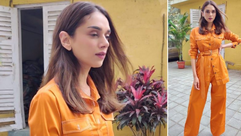 Aditi Rao Hydari Blazes in an Orange Cinched Suit, Her Chic Style Is a Perfect Steal!