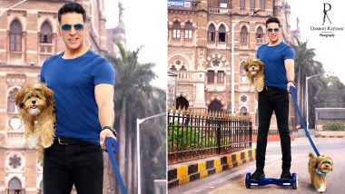 Dabboo Ratnani Calendar 2020: Akshay Kumar Picks Hoverboard to Go on a Walk With His Doggies on the Streets of Mumbai