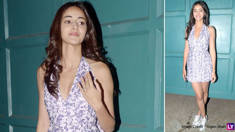 Ananya Panday Is Weekend Ready and How – A Printed Dress, Heart Shaped Earrings, Wavy Hair With a Dazzling Smile!