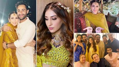 Armaan Jain-Anissa Malhotra's Mehendi: Karisma Kapoor, Tara Sutaria, Shweta Bachchan Nanda, Anil Ambani In Attendance, Ranbir Kapoor and Alia Bhatt Give It A Miss (View Pics)