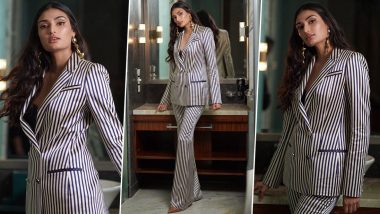 Athiya Shetty Is Too Glam to Give a Damn in a Crisp Striped Pantsuit!