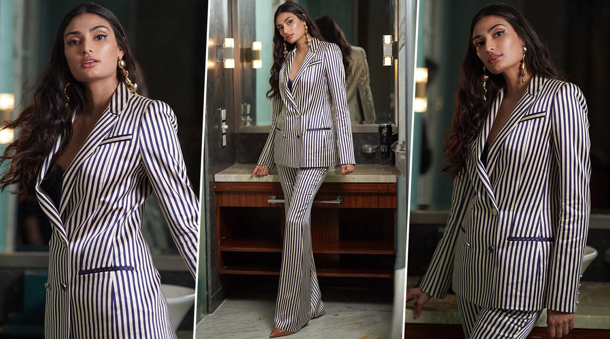Athiya Shetty Is Too Glam to Give a Damn in a Crisp Striped ...