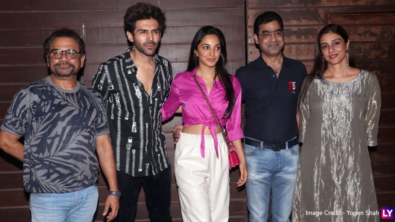 Bhool Bhulaiyaa 2 Get Together! Kartik Aaryan, Kiara Advani, Tabu and Others Make a Stylish Arrival for the Party (View Pics)