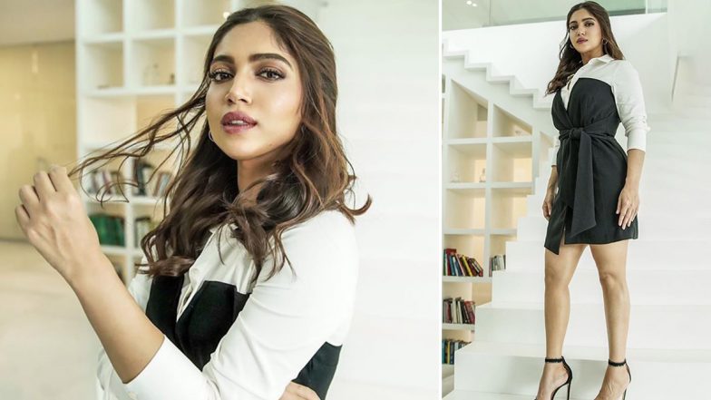Bhumi Pednekar Is Monochrome Chic in a Karl Lagerfeld Dress for Godrej L’Affaire!