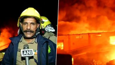 Chennai Fire: 500 Fireman, 26 Fire Tenders Deployed to Douse Off Flames at Oil Warehouse in Madhavaram; No Threat of Poisonous Gas Leakage