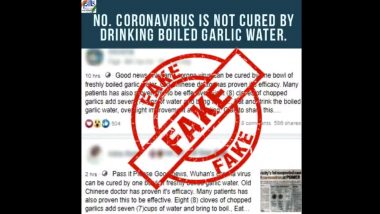 Coronavirus Can be Cured by Boiled Garlic Water? PIB Fact Check Debunks Fake News