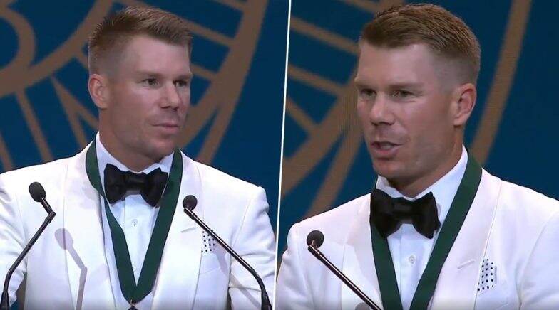 David Warner Gets Emotional During Acceptance Speech at Australia Cricket Awards 2020
