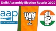 Delhi Assembly Election Results 2020 Winners' List Live Updates: Check Constituency-Wise And Party-Wise Names of Winning MLAs of AAP, BJP, Congress