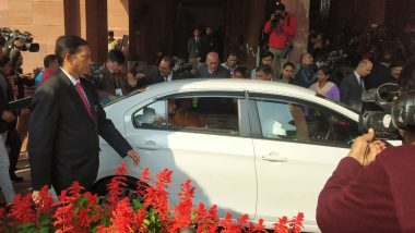 Union Budget 2020-21: Finance Minister Nirmala Sitharaman Arrives in Parliament to Present First Budget of New Decade