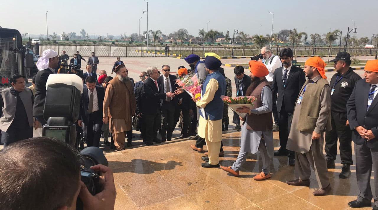 UN Chief Antonio Guterres Visits Gurdwara Darbar Sahib Kartarpur in Pakistan UN Chief Antonio Guterres Visits Gurdwara Darbar Sahib Kartarpur in Pakistan