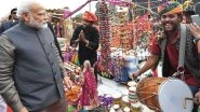 PM Narendra Modi Makes Surprise Visit to 'Hunar Haat' at Rajpath; Relishes 'Litti-Chokha'