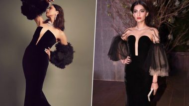 Fashion Face-Off: Deepika Padukone or Sonam Kapoor Ahuja in Yanina Couture? Whose Bewitching Black Gown Was a Hoot?