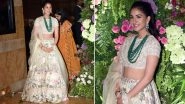 Radhika Merchant, Anant Ambani&rsquo;s Rumoured Girlfriend Is a Delight in a Printed Lehenga for Armaan Jain &ndash; Anissa Malhotra&rsquo;s Wedding Reception!