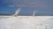 'Ice Volcanoes' Erupt on Lake Michigan Beach, Photos and Videos of Strange Phenomenon Go Viral