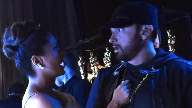 Salma Hayek Reveals Her Backstage Encounter with Eminem at Oscars 2020, Says ‘I Was So Shocked to See Him That I Spilled Water All Over Him’