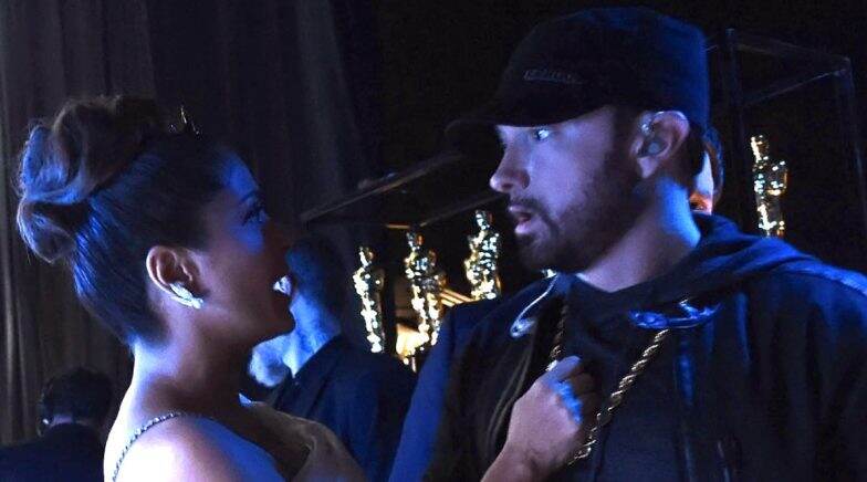 Salma Hayek Reveals Her Backstage Encounter with Eminem at Oscars 2020