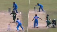 Rohail Nazir, Qasim Akram Involved in Hilarious Run-Out During India vs Pakistan Semi-Final Clash in ICC U19 Cricket World Cup 2020 (Watch Video)
