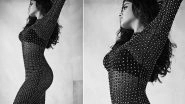 Janhvi Kapoor Looks Sexy In a Glittery See-Through Gown, View Monochrome Pics