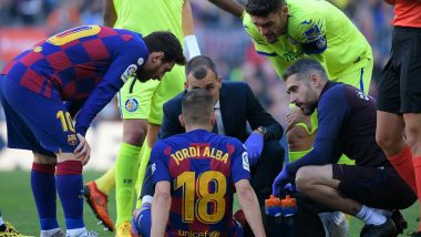 Jordi Alba Suffers Injury Ahead of Barcelona's La Liga Clash Against Napoli