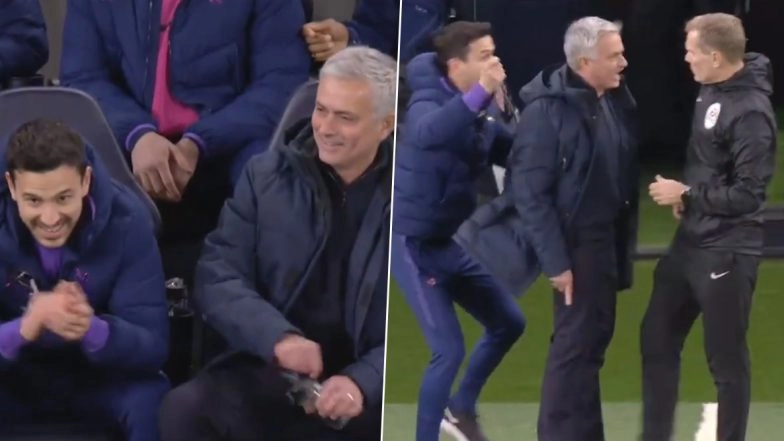 Watch Jose Mourinho’s Hilarious Reaction As Raheem Sterling Avoids Red Card During Tottenham Hotspur vs Manchester City Clash in Premier League 2019-20
