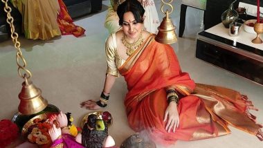 Kamya Punjabi Begins Her Pre-Wedding Rituals With Spirituality, Seeks Bappa’s Blessing Before Her Engagement With Shalabh Dang (View Pic)