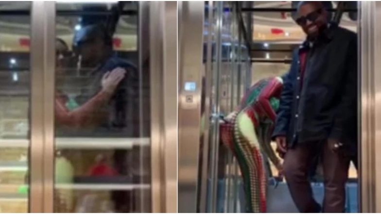 Kanye West Left Kim Kardashian in Elevator to Pick Up All Their Bags and Twitterati Can't Deal With It, Check Funny Reactions on Viral Video