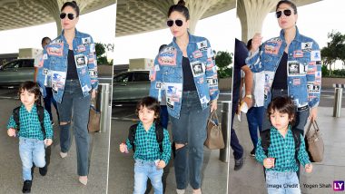 Kareena Kapoor Khan and Taimur's Uber Stylish Airport Style is What We Call GOALS (View Pics)